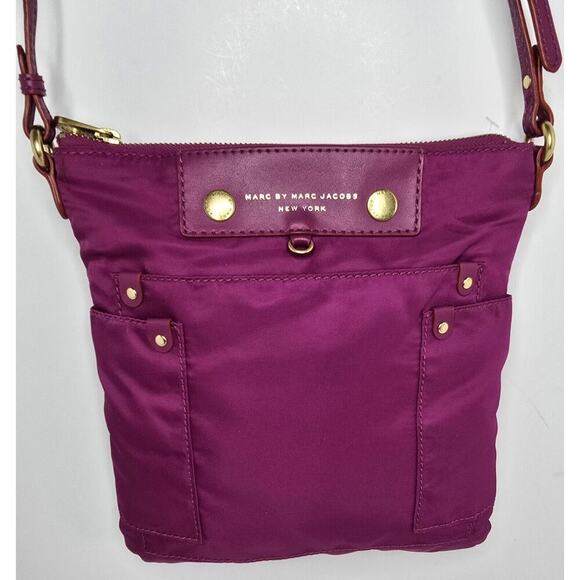 Marc By Marc Jacobs Handbags - Marc by Marc Jacobs Preppy Nylon Sia Swingpack Crossbody Bag Fuchsia